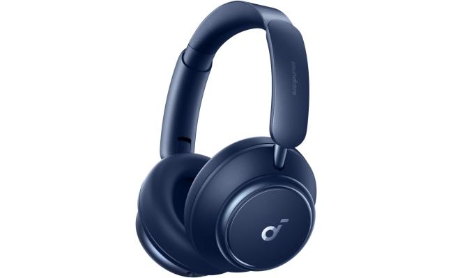 Anker Soundcore Space Q45 Adaptive Active Noise Cancelling Headphones, Reduce Noise by Up to 98%, 50H Playtime, App Control, LDAC Hi-Res Wireless Audio, Comfortable Fit, Clear Calls, Bluetooth 5.3 - Blue